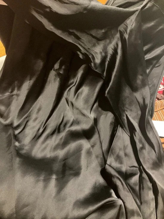 ACNE STUDIOS Fringed scarf-detail satin midi dress - Picture 8 of 11